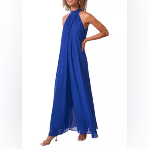 1. State Pants - 1 State Women’s Sleeveless Halter Neck Sleeveless Jump Suit Navy Size XL